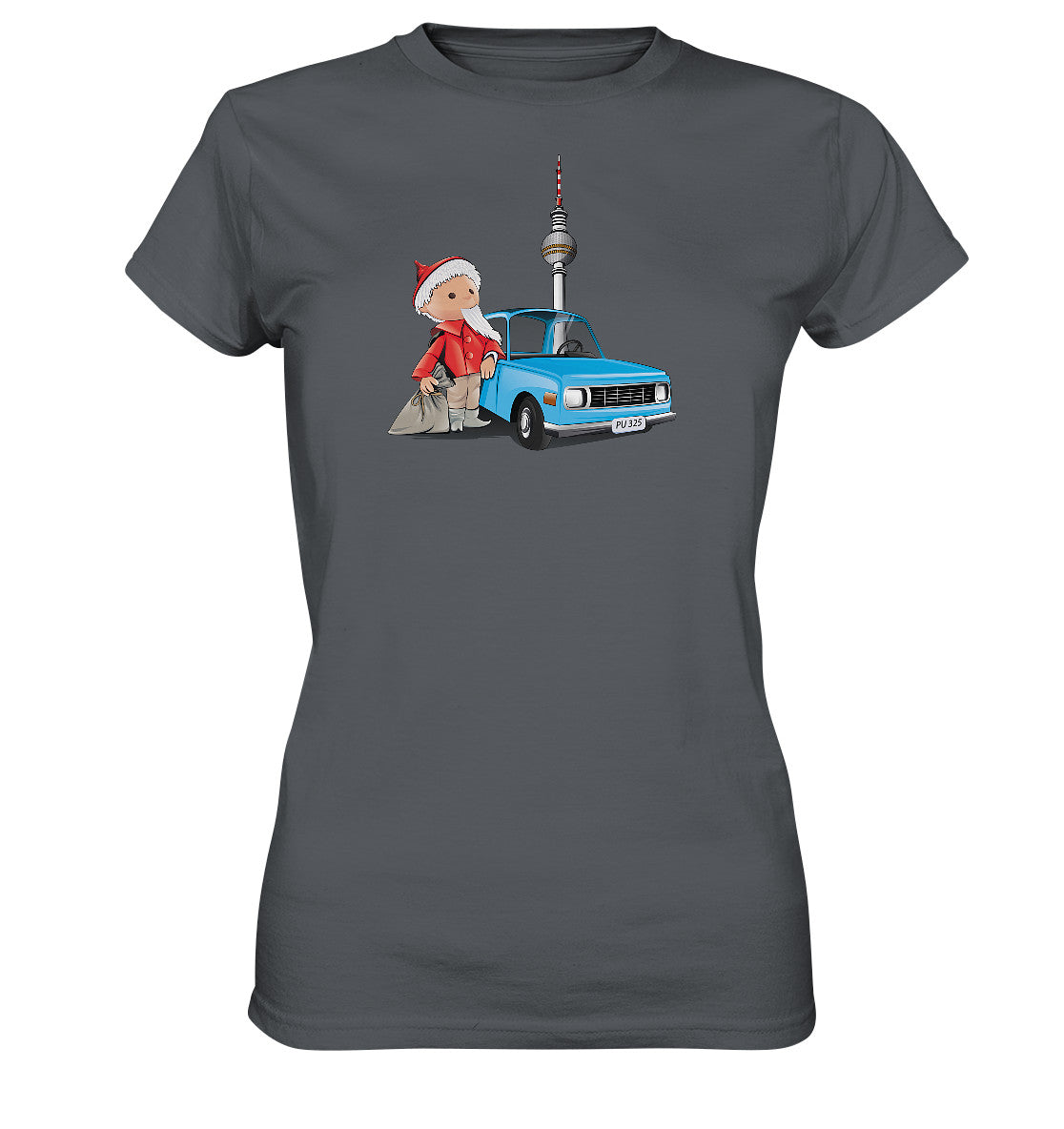 DDR Ostalgie Shirt Mädels • UNSER SANDMÄNNCHEN - MIT WARTBURG IN BERLIN (PU-325)