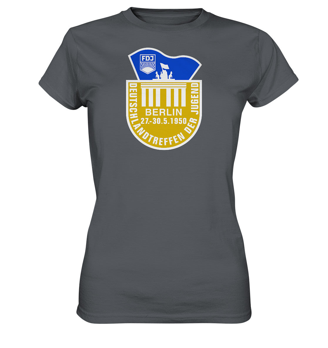DDR Ostalgie Shirt Mädels • FDJ DEUTSCHLANDTREFFEN DER JUGEND - BERLIN 1950