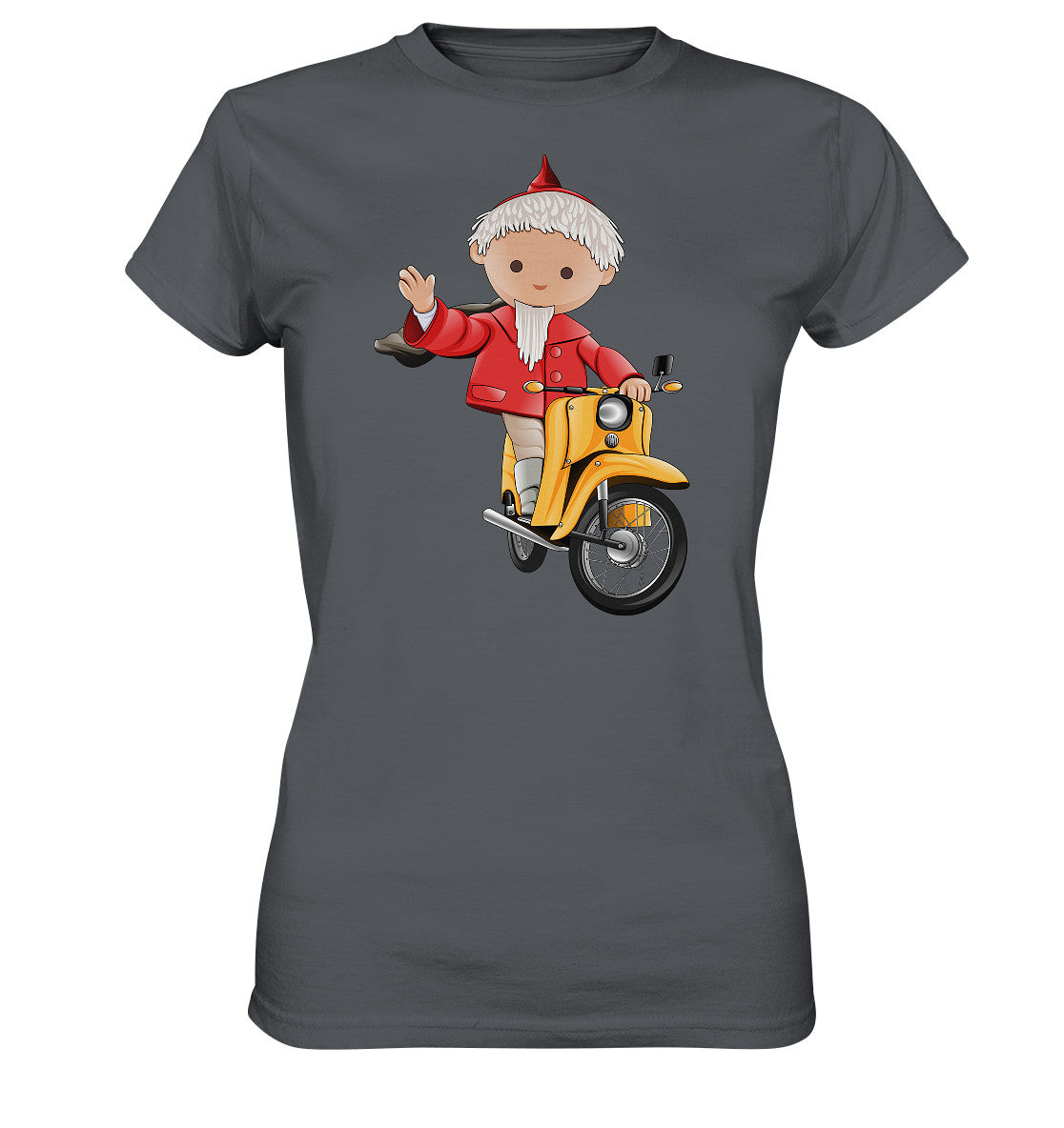 DDR Ostalgie Shirt Mädels • UNSER SANDMÄNNCHEN - AUF DER SCHWALBE - ROT (PU-137, 1973)