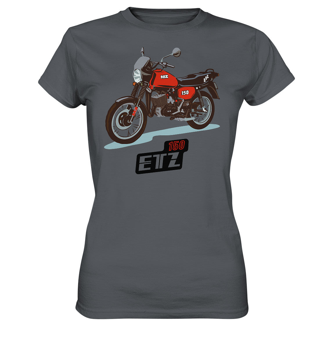 DDR Ostalgie Shirt Mädels • MZ ETZ 150 ROT (ORIGINAL DDR-PLAKAT)