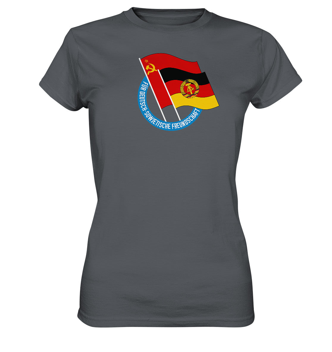 DDR Ostalgie Shirt Mädels • DEUTSCH SOWJETISCHE FREUNDSCHAFT - dunkel