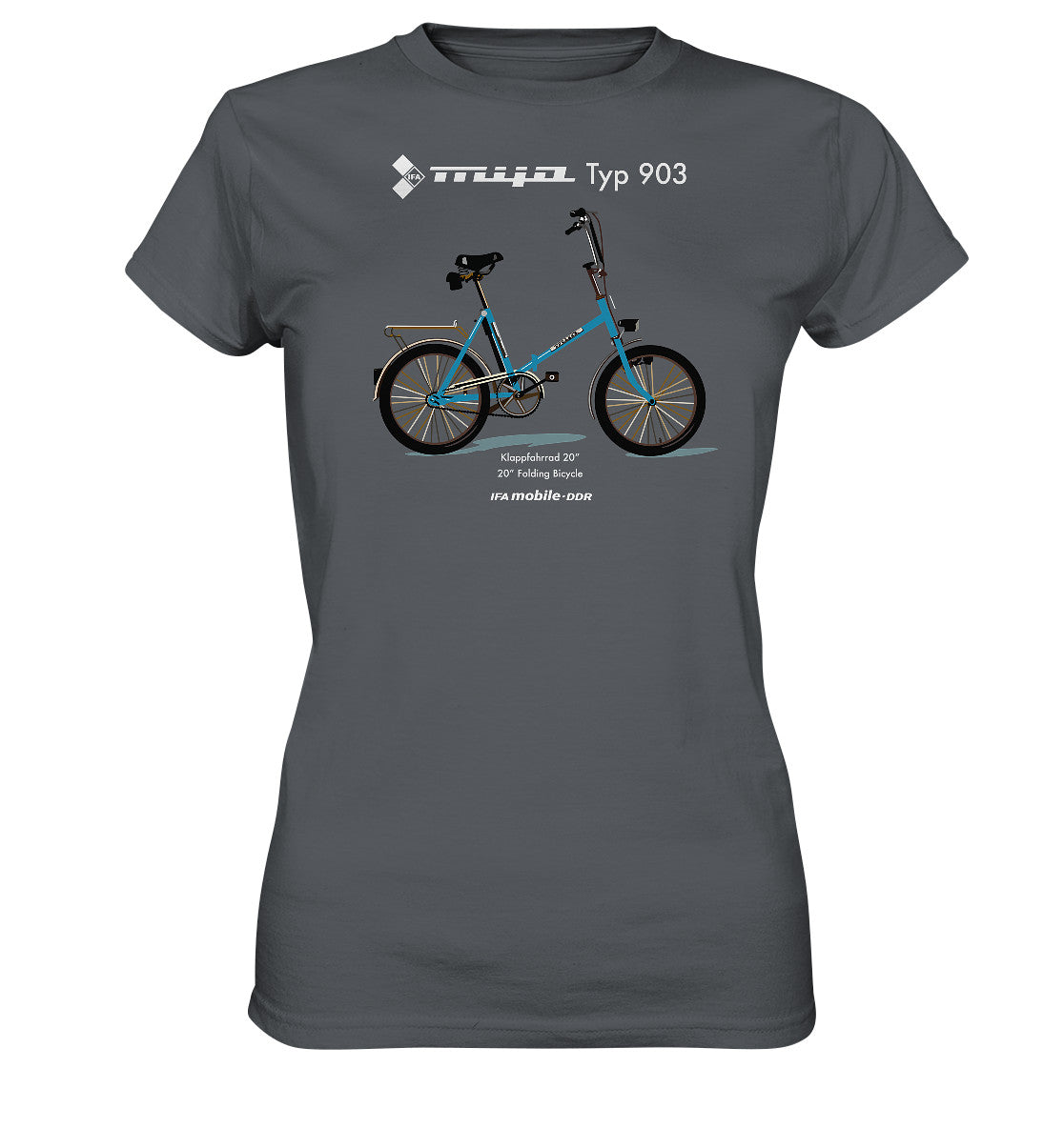 DDR Ostalgie Shirt Mädels • MIFA KLAPPRAD TYP 903 - ORIGINAL WERBUNG