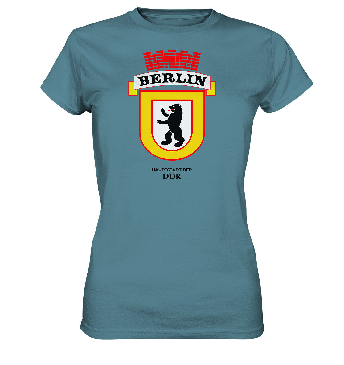DDR Ostalgie Shirt Mädels • BERLIN - HAUPSTADT DER DDR - ORIGINAL WIMPEL