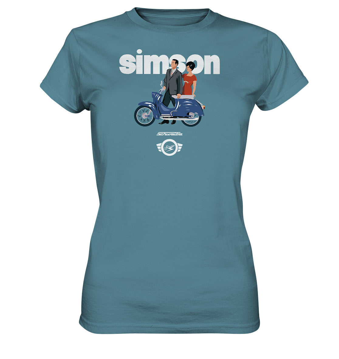 DDR Ostalgie Shirt Mädels • SIMSON SCHWALBE - ORIGINAL WERBUNG 1964