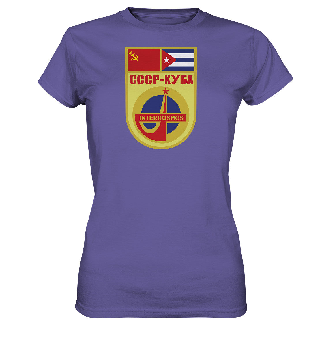 DDR Ostalgie Shirt Mädels • INTERKOSMOS CCCP KUBA WIMPEL