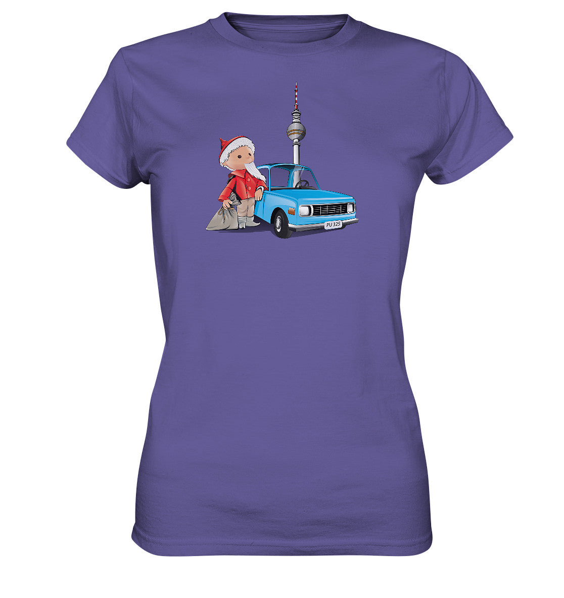 DDR Ostalgie Shirt Mädels • UNSER SANDMÄNNCHEN - MIT WARTBURG IN BERLIN (PU-325)