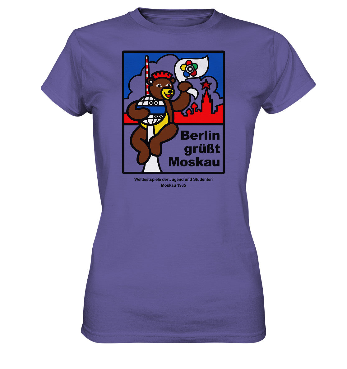 DDR Ostalgie Shirt Mädels • WELTFESTSPIELE DER JUGEND, MOSKAU 1985