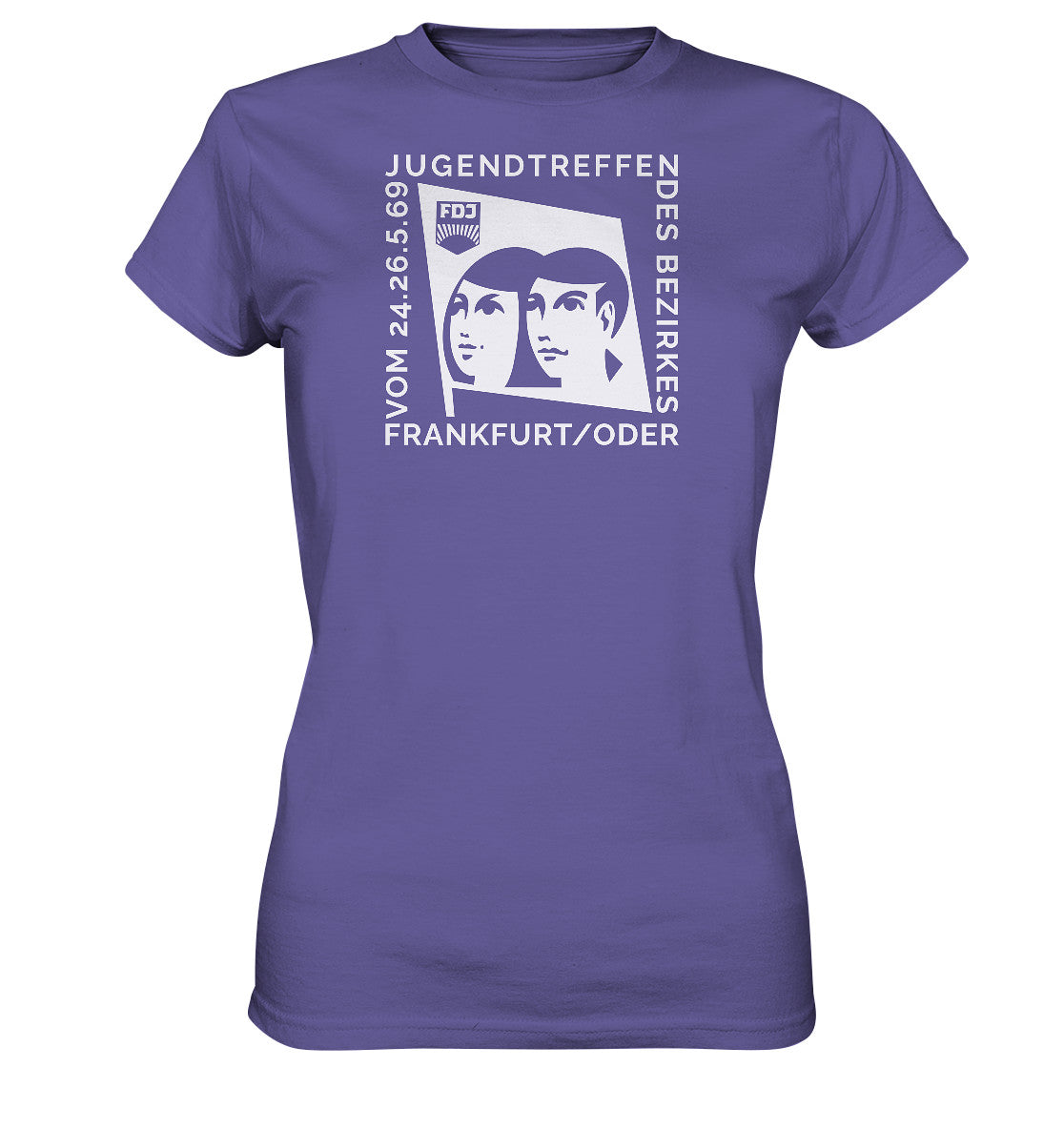 DDR Ostalgie Shirt Mädels •  FDJ JUGENDTREFFEN FRANKFURT ODER - 1969