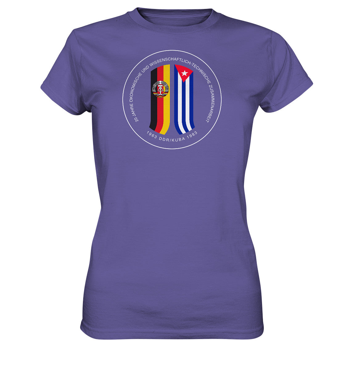 DDR Ostalgie Shirt Mädels • 20 JAHRE ZUSAMMENARBEIT DDR-KUBA