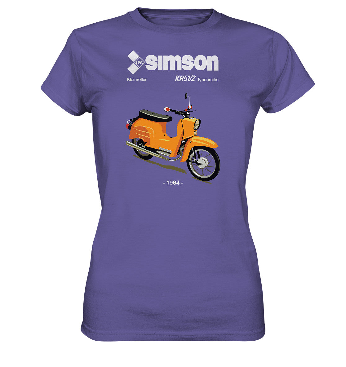 DDR Ostalgie Shirt Mädels • SIMSON SCHWALBE KR51-2 (ORIGINALPROSPEKT 1964)