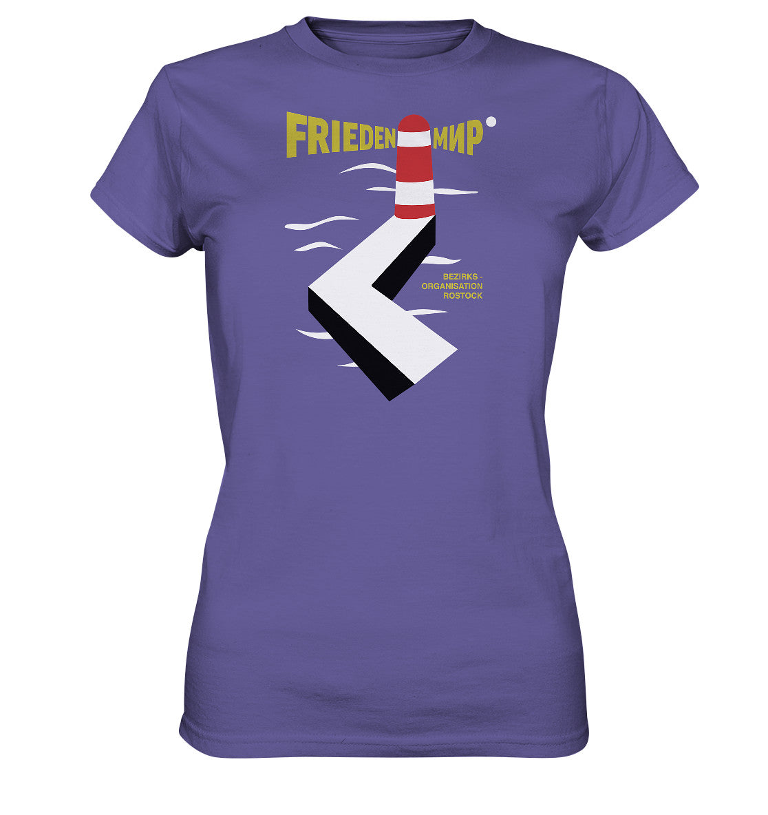DDR Ostalgie Shirt Mädels • FRIEDEN - MIR - BEZIRKSORGANISATION ROSTOCK