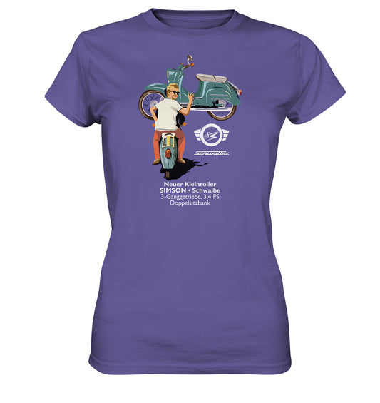 DDR Ostalgie Shirt Mädels •  SIMSON SCHWALBE - ORIGINAL WERBUNG 1964 - PLAKAT