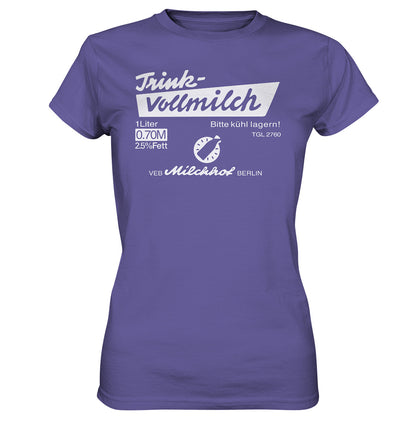 DDR Ostalgie Shirt Mädels • TRINK-VOLLMILCH - dunkel