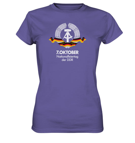 DDR Ostalgie Shirt Mädels • NATIONALFEIERTAG DER DDR - 7. OKTOBER