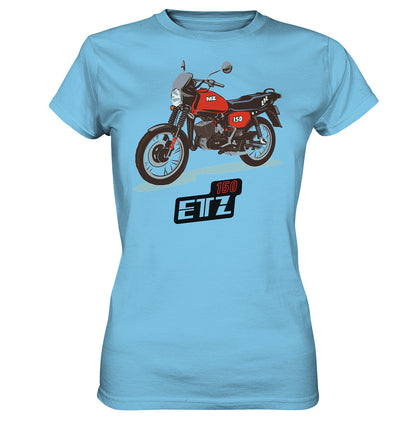 DDR Ostalgie Shirt Mädels • MZ ETZ 150 ROT (ORIGINAL DDR-PLAKAT)