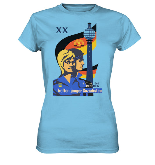 DDR Ostalgie Shirt Mädels • TREFFEN JUNGER SOZIALISTEN BERLIN 1969 (ORIGINAL PLAKAT)