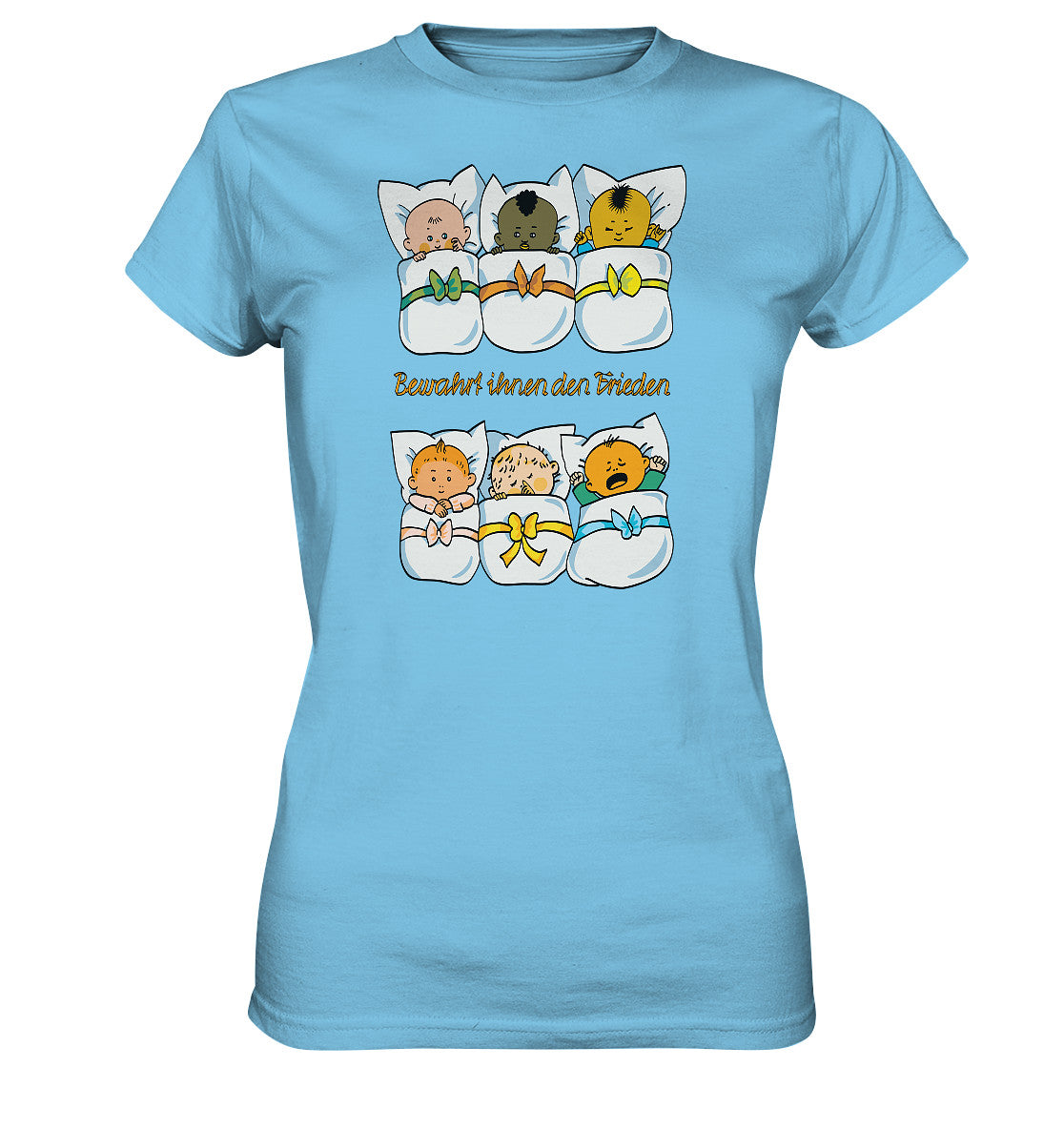 DDR Ostalgie Shirt Mädels • BEWAHRT IHNEN DEN FRIEDEN (DDR ORIGINAL-PLAKAT)