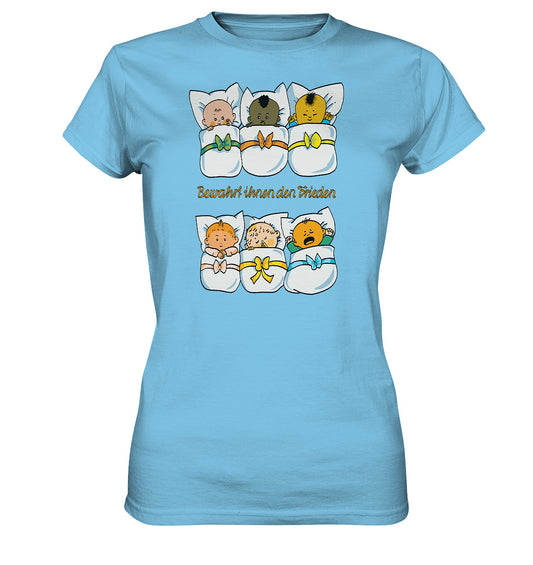 DDR Ostalgie Shirt Mädels • BEWAHRT IHNEN DEN FRIEDEN (DDR ORIGINAL-PLAKAT)