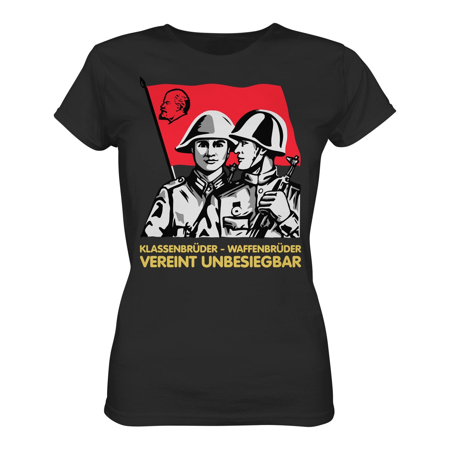 DDR Ostalgie Shirt Mädels • KLASSENBRÜDER WAFFENBRÜDER - VEREINT UNBESIEGBAR (NVA)