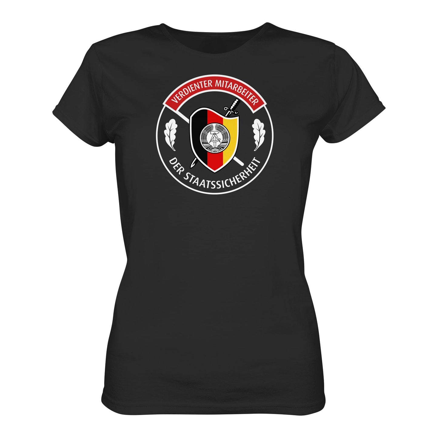 DDR Ostalgie Shirt Mädels • VERDIENTER MITARBEITER DER STAATSSICHERHEIT (ORIGINAL ORDEN)