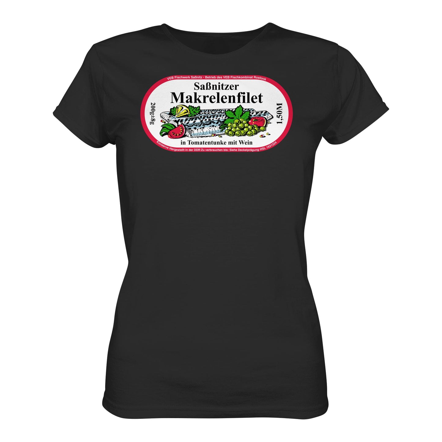 DDR Ostalgie Shirt Mädels • SASSNITZER MAKRELENFILET - VEB FISCHWERK