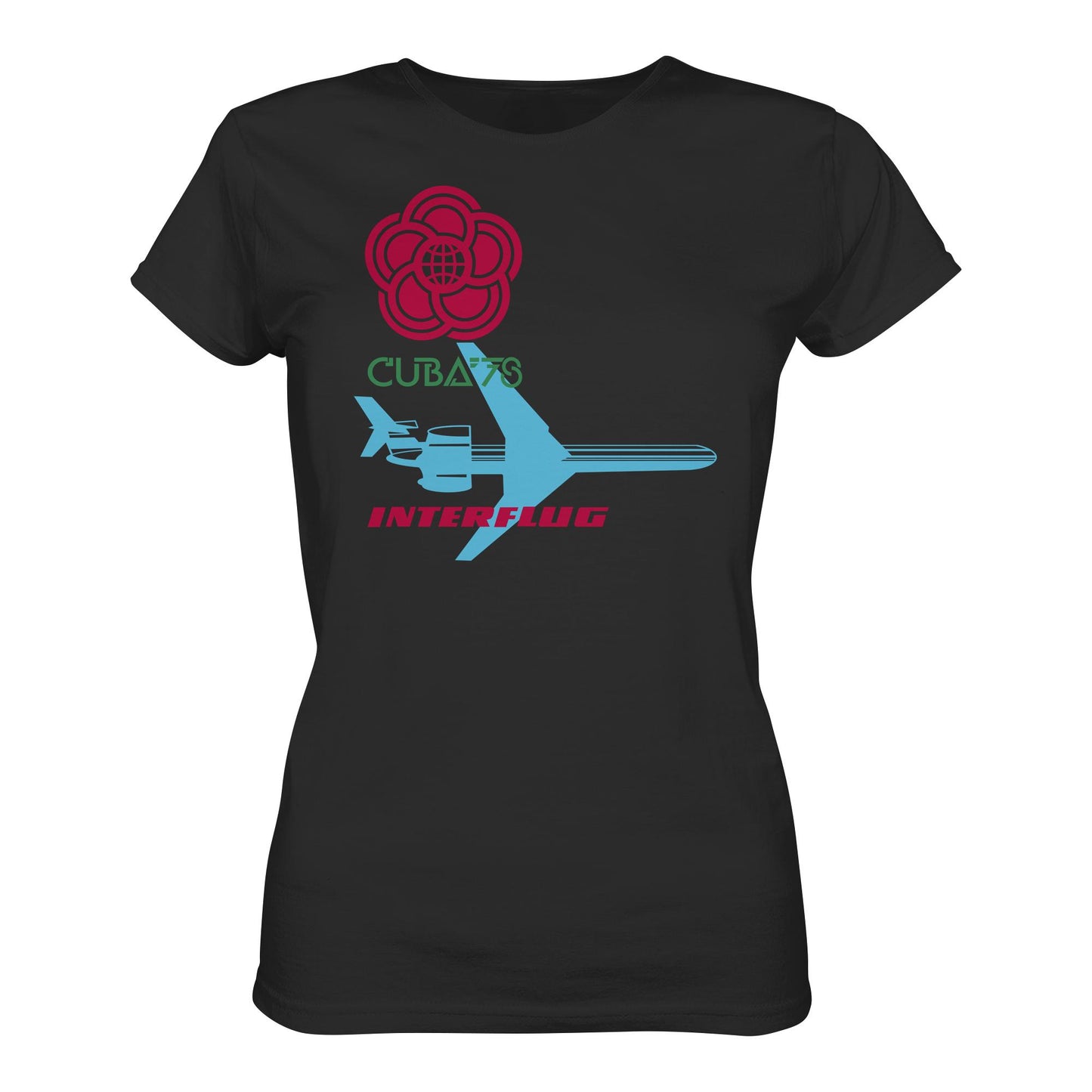DDR Ostalgie Shirt Mädels • INTERFLUG BERLIN - CUBA WELTFESTSPIELE 1978 (ORIGINAL SONDERSTEMPEL)