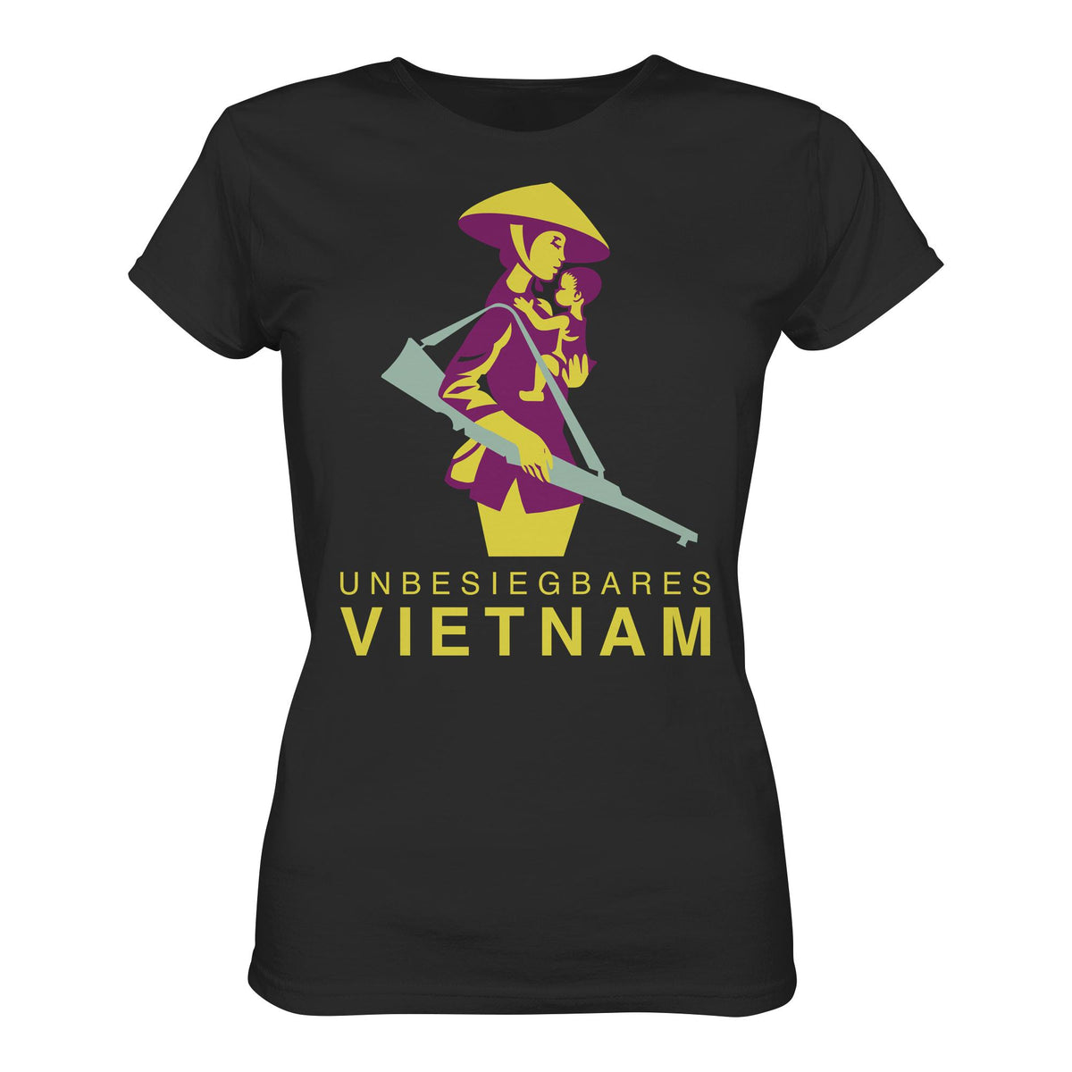 DDR Ostalgie Shirt Mädels • UNBESIEGBARES VIETNAM (DDR-BRIEFMARKE)