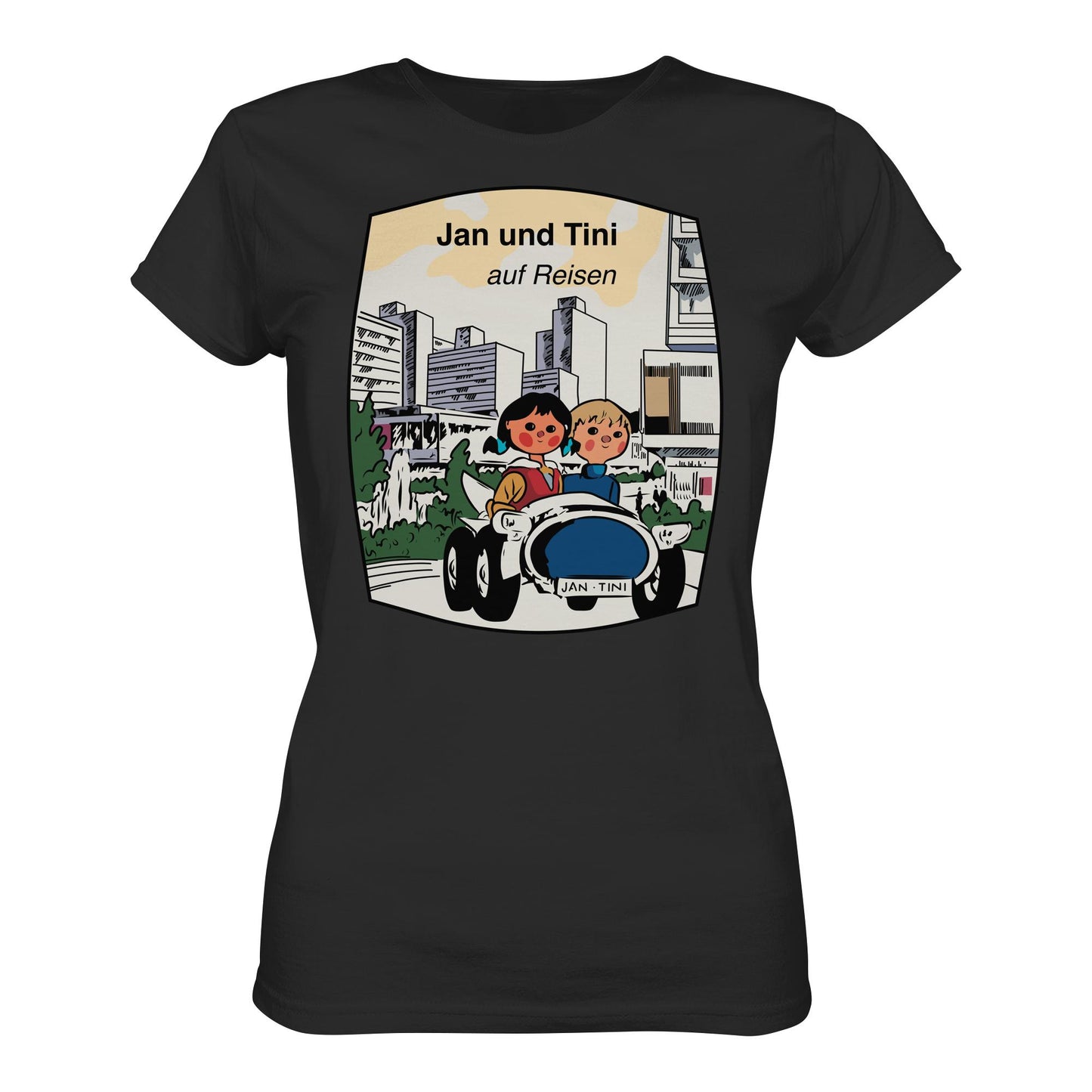 DDR Ostalgie Shirt Mädels • JAN UND TINI AUF REISEN (ORIGINAL QUARTETT)