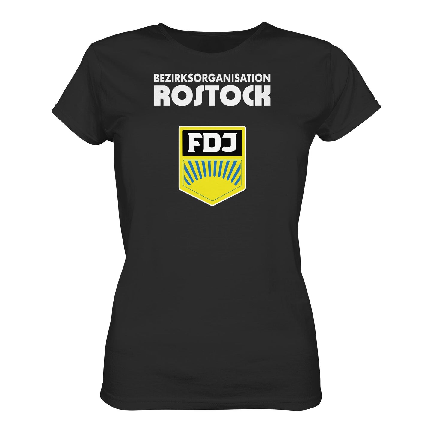DDR Ostalgie Shirt Mädels • BEZIRKSORGANISATION ROSTOCK (ORIGINAL-WIMPEL)