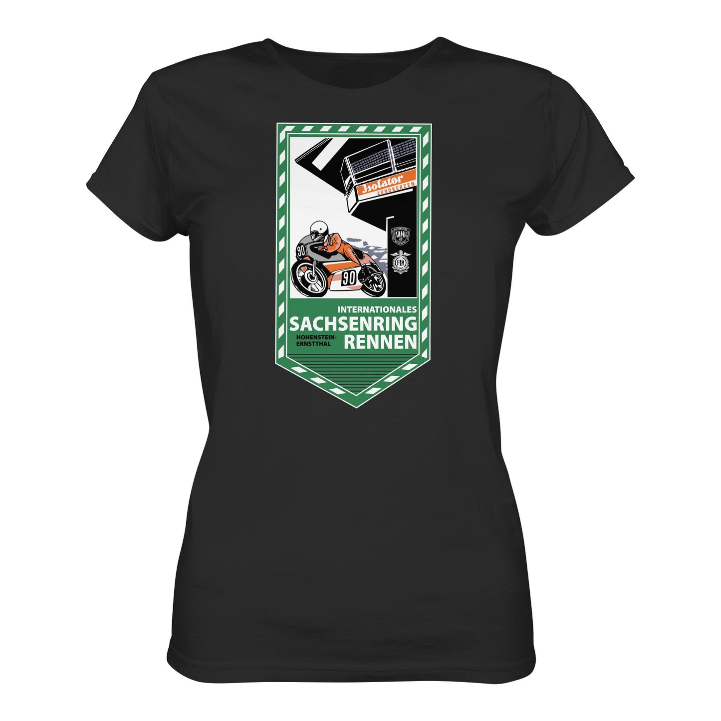 DDR Ostalgie Shirt Mädels • SACHSENRING-RENNEN ZWICKAU 1990 (ORIGINAL-WIMPEL)