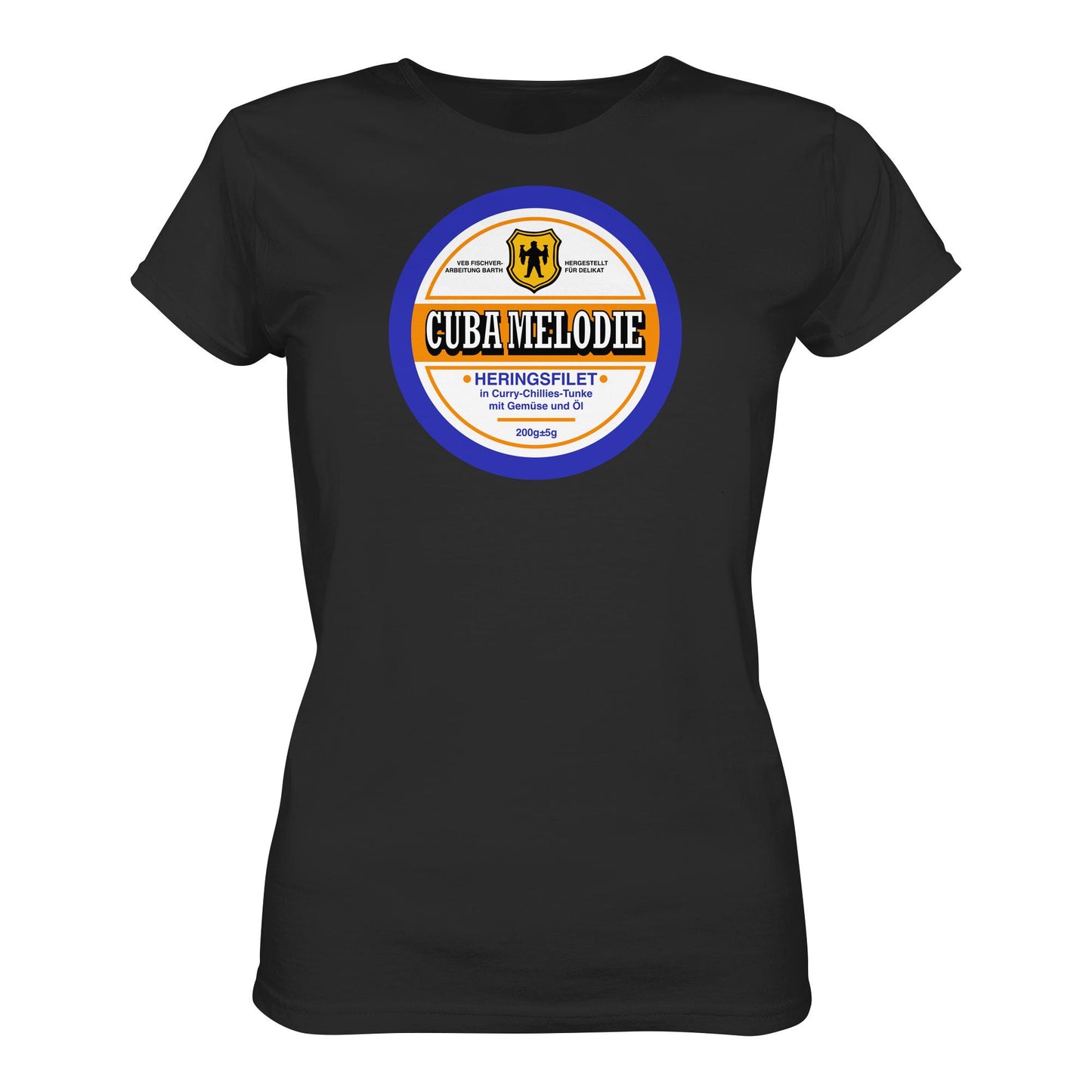 DDR Ostalgie Shirt Mädels • CUBA MELODIE HERINGSFILET - VEB FISCHVERARBEITUNG BARTH