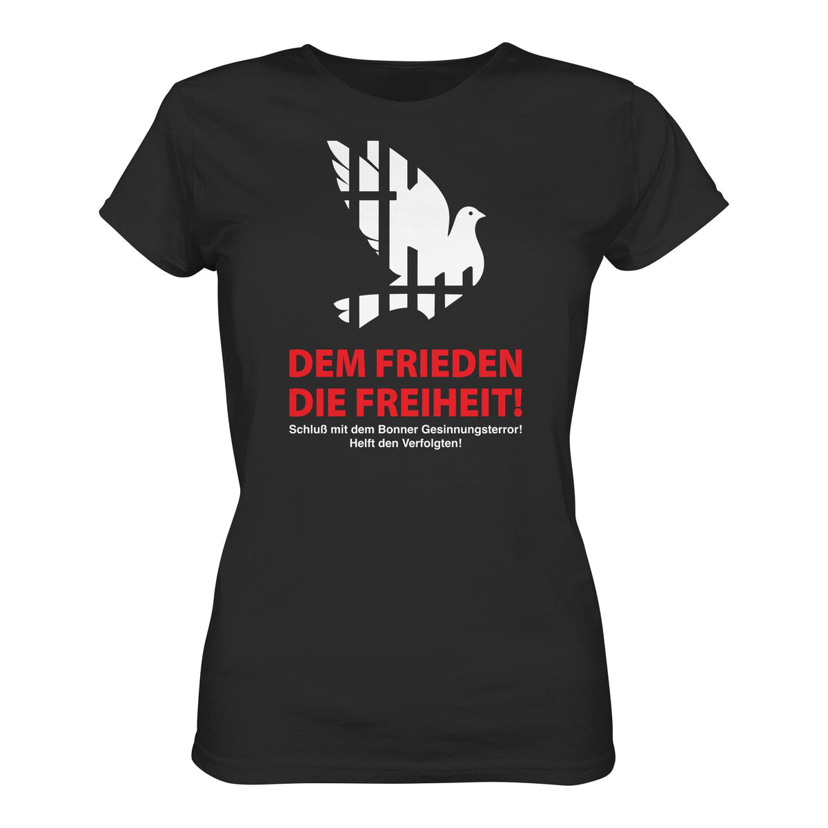 DDR Ostalgie Shirt Mädels • DEM FRIEDEN DIE FREIHEIT! (ORIGINAL-PLAKAT)
