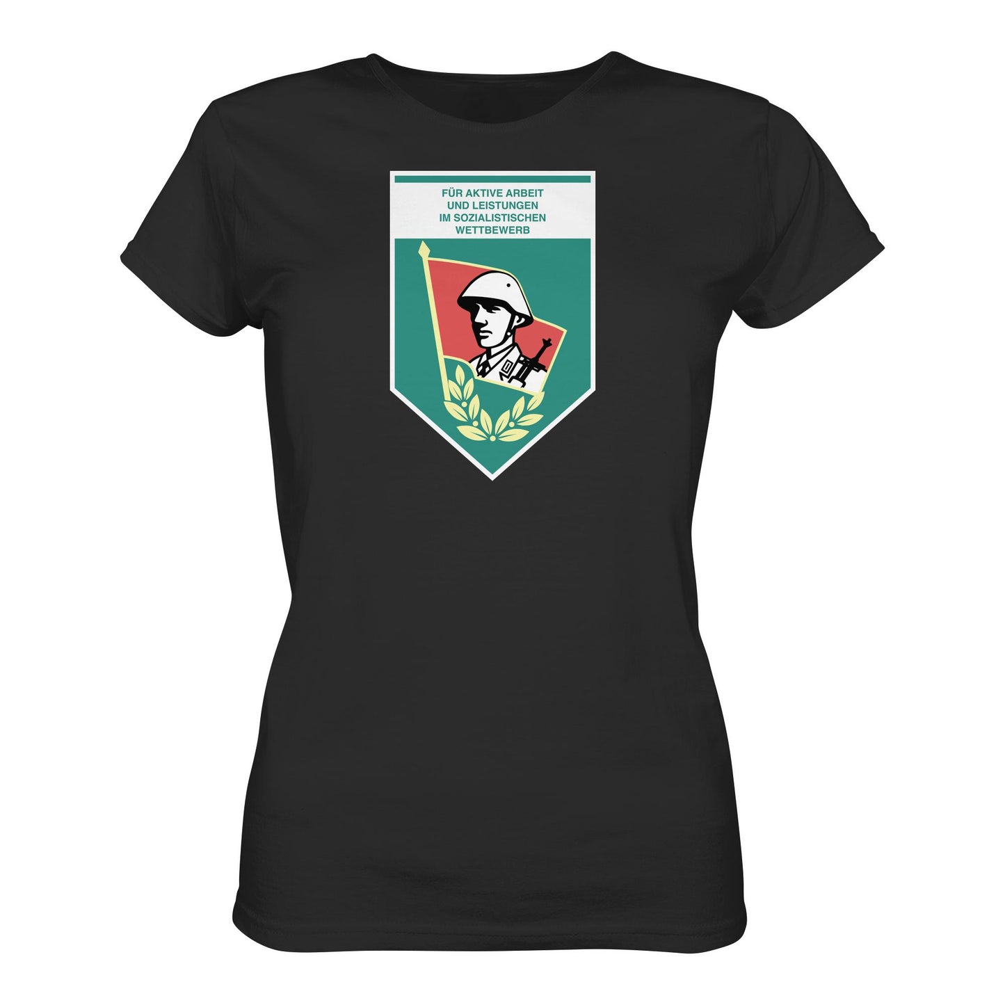 DDR Ostalgie Shirt Mädels • FÜR AKTIVE LEISTUNG UND ARBEIT (ORIGINAL WIMPEL)