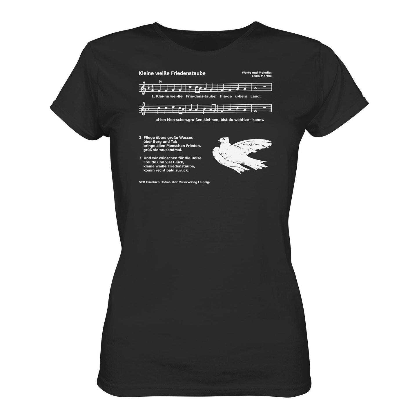 DDR Ostalgie Shirt Mädels • KLEINE WEISSE FRIEDENSTAUBE (ORIGINAL AUS DER FIBEL)