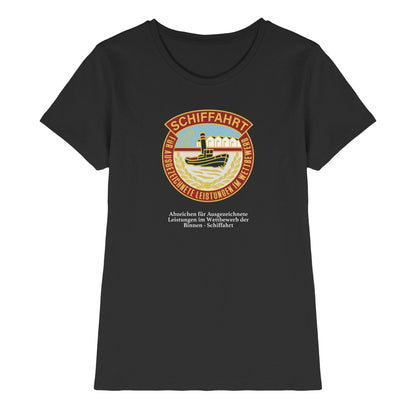 DDR Ostalgie Shirt Mädels • BINNEN-SCHIFFAHRT - ABZEICHEN FÜR AUSGEZEICHNETE LEISTUNGEN