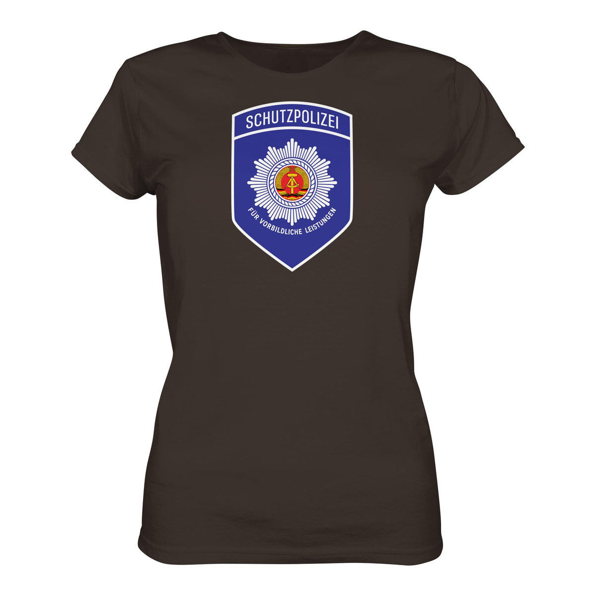 DDR Ostalgie Shirt Mädels • SCHUTZPOLIZEI - FÜR VORBILDLICHE LEISTUNGEN (ORIGINAL-AUFNÄHER)