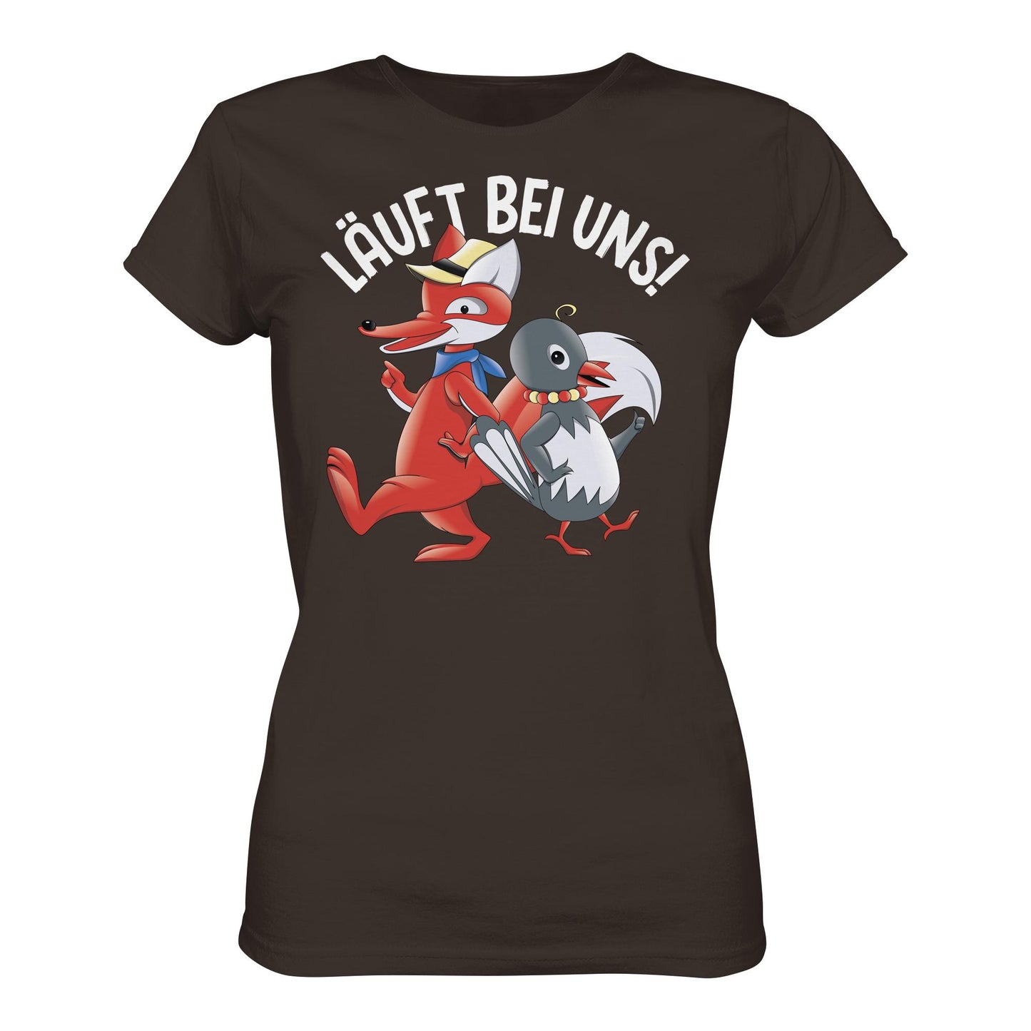 DDR Ostalgie Shirt Mädels • UNSER SANDMÄNNCHEN - HERR FUCHS & FRAU ELSTER, LÄUFT BEI UNS!