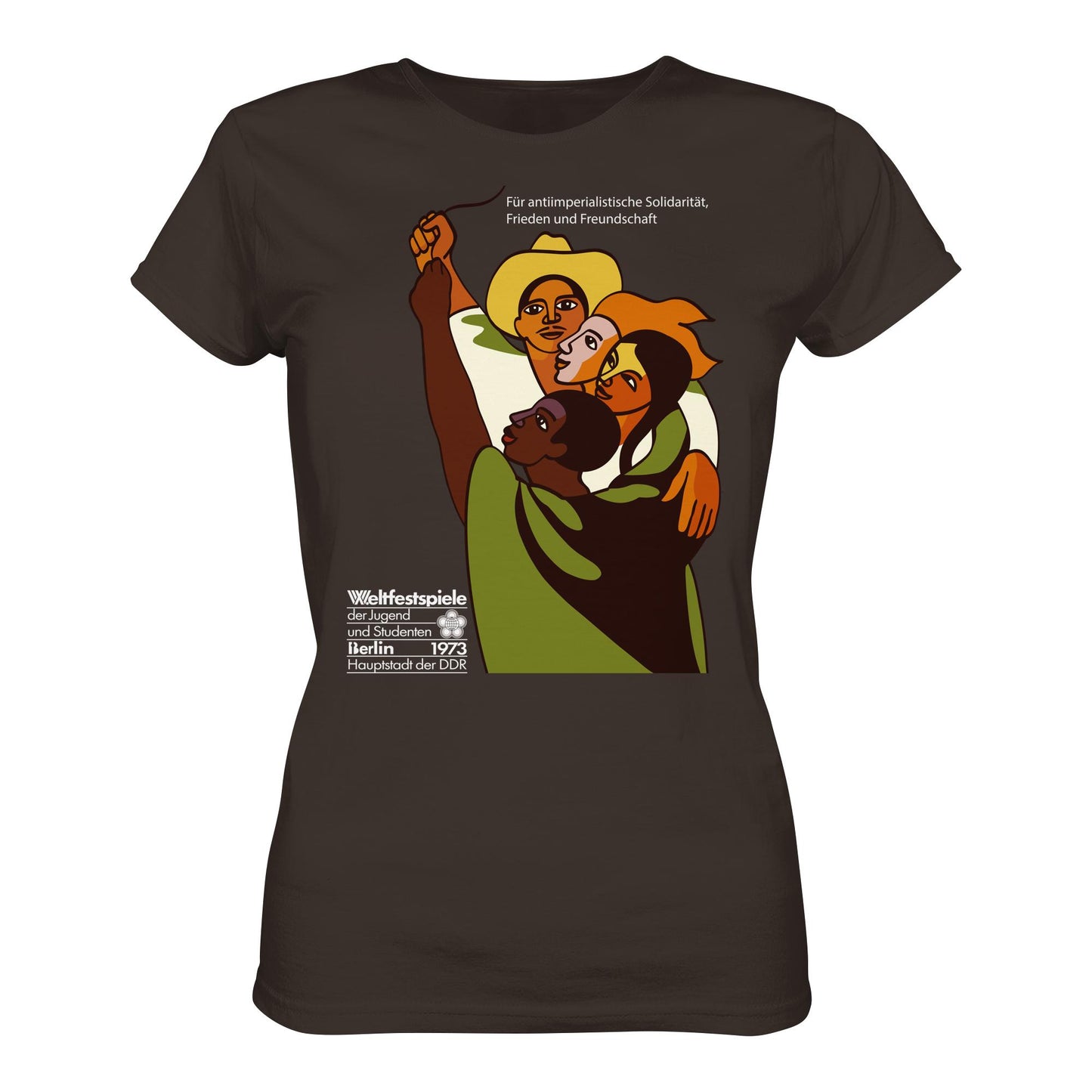DDR Ostalgie Shirt Mädels • FÜR FRIEDEN UND FREUNDSCHAFT - ORIGINALPOSTER WELTFESTSPIELE BERLIN 1973