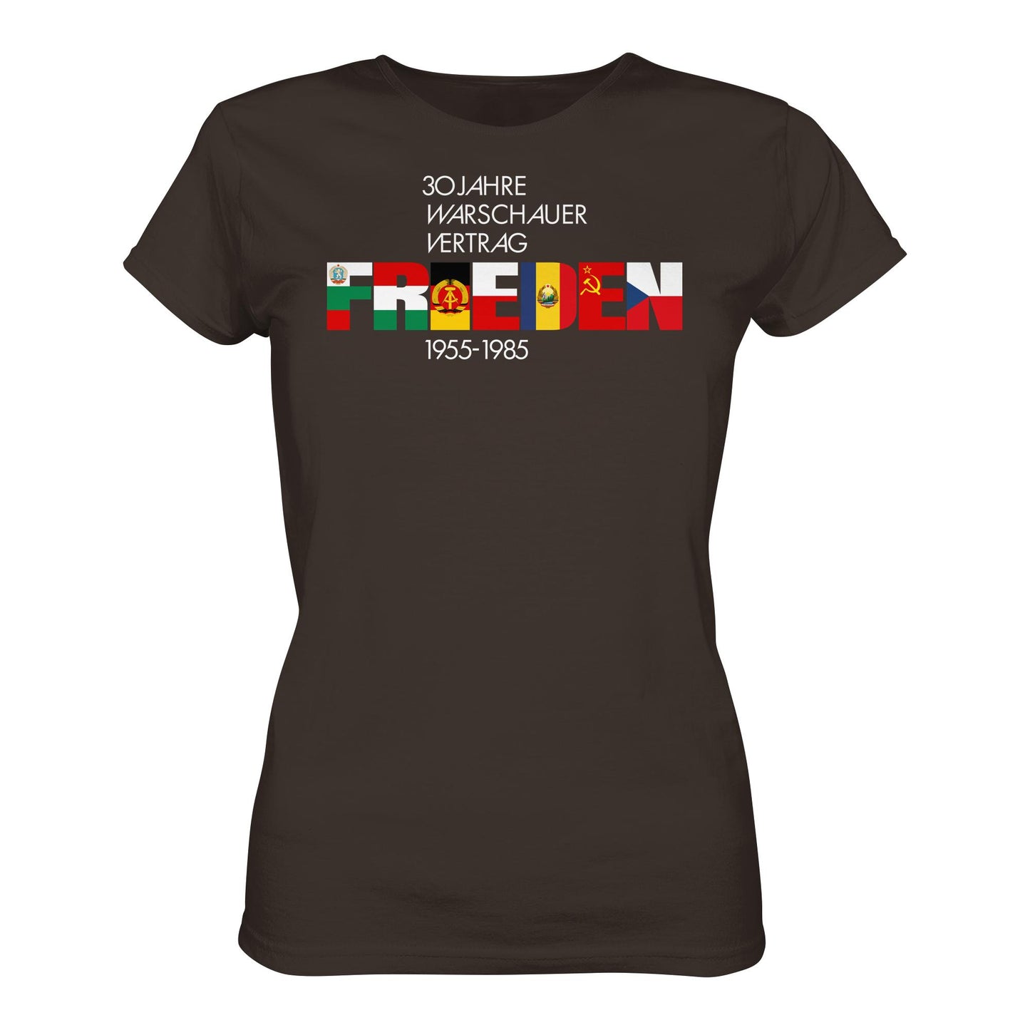 DDR Ostalgie Shirt Mädels • FRIEDEN - 30 JAHRE WARSCHAUER VERTRAG (DDR-BRIEFMARKE)