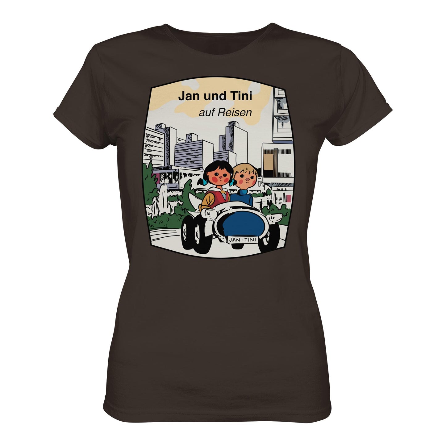 DDR Ostalgie Shirt Mädels • JAN UND TINI AUF REISEN (ORIGINAL QUARTETT)