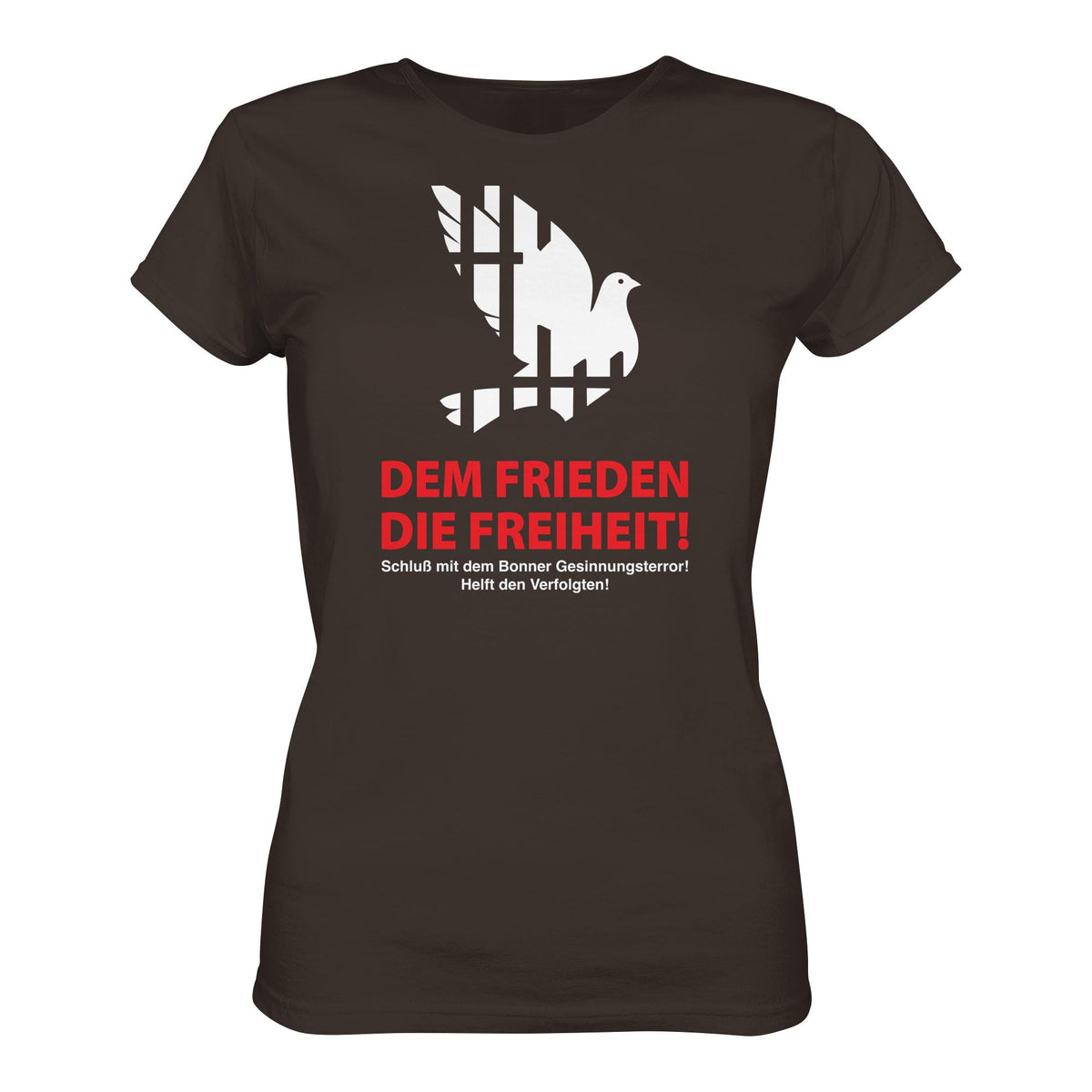 DDR Ostalgie Shirt Mädels • DEM FRIEDEN DIE FREIHEIT! (ORIGINAL-PLAKAT)