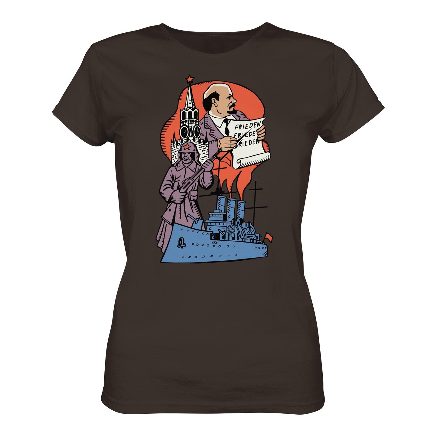 DDR Ostalgie Shirt Mädels • JAHRESTAG OKTOBERREVOLUTION 1917 (ORIGINAL POSTSTEMPEL)