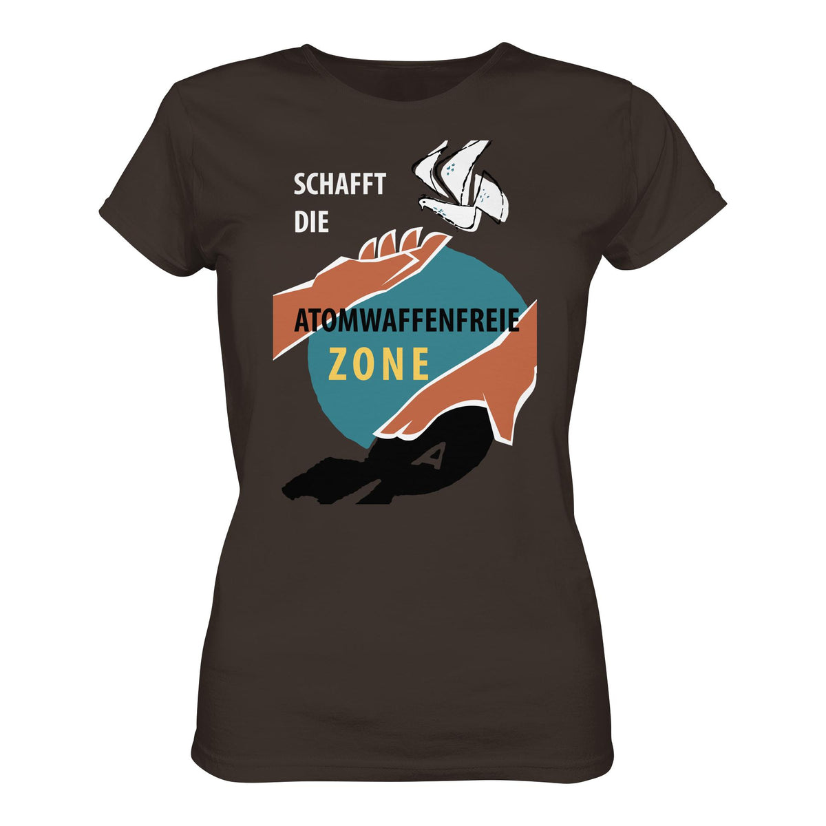 DDR Ostalgie Shirt Mädels • SCHAFFT DIE ATOMWAFFENFREIE ZONE (ORIGINAL-PLAKAT)