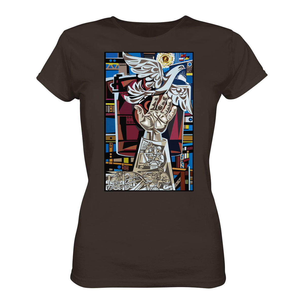DDR Ostalgie Shirt Mädels • WALTER WOMACKA - MOSAIK MAGISTRALE EISENHÜTTENSTADT (1965)