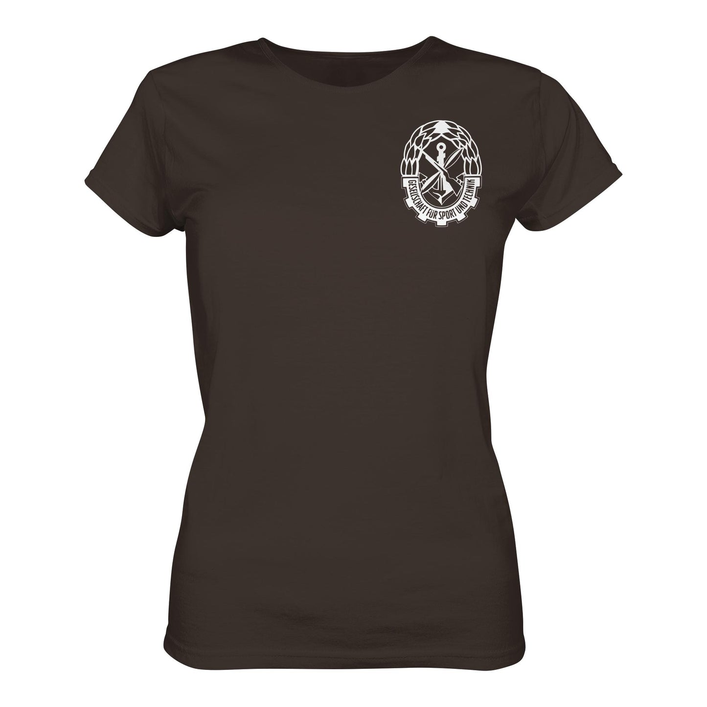 DDR Ostalgie Shirt Mädels • GST - GESELLSCHAFT FÜR SPORT UND TECHNIK (BRUST EMBLEM)