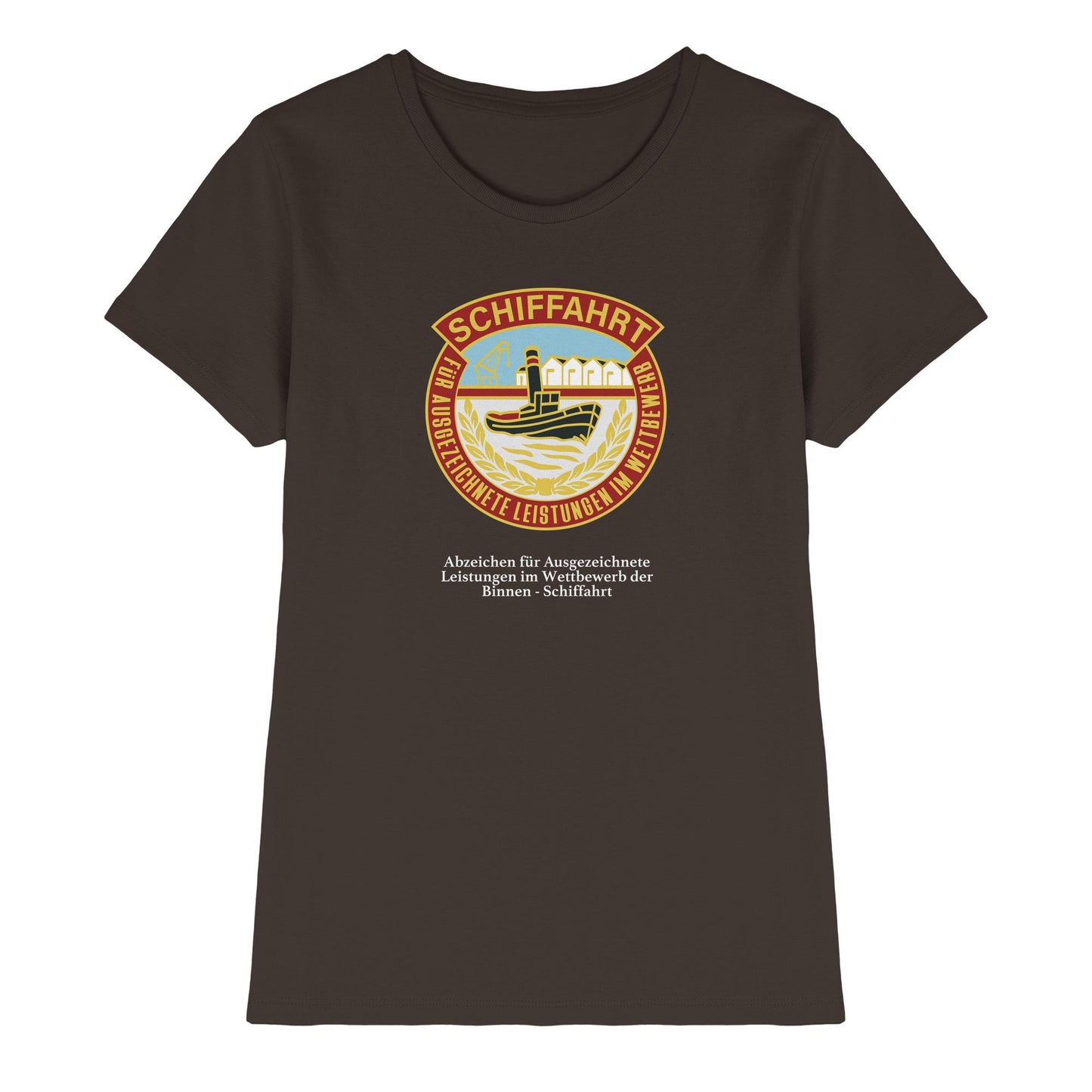 DDR Ostalgie Shirt Mädels • BINNEN-SCHIFFAHRT - ABZEICHEN FÜR AUSGEZEICHNETE LEISTUNGEN