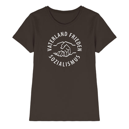 DDR Ostalgie Shirt Mädels • VATERLAND FRIEDEN SOZIALISMUS (DDR LOGO)