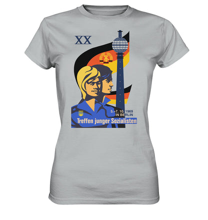 DDR Ostalgie Shirt Mädels • TREFFEN JUNGER SOZIALISTEN BERLIN 1969 (ORIGINAL PLAKAT)