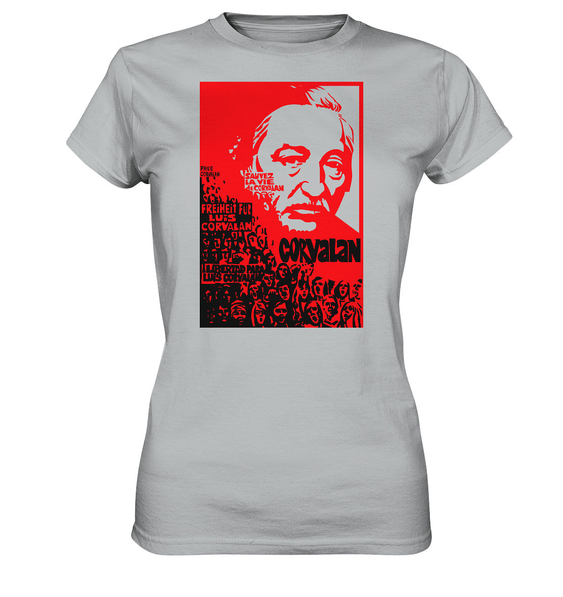 DDR Ostalgie Shirt Mädels • FREIHEIT FÜR LUIS CORVALAN (DDR ORIGINAL-PLAKAT)