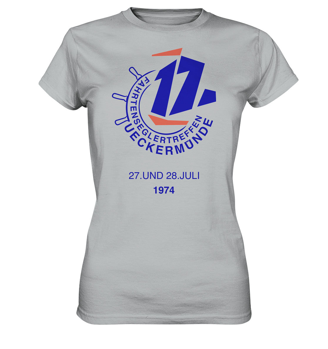 DDR Ostalgie Shirt Mädels • FAHRTENSEGLERTREFFEN UCKERMÜNDE 1974 - hell
